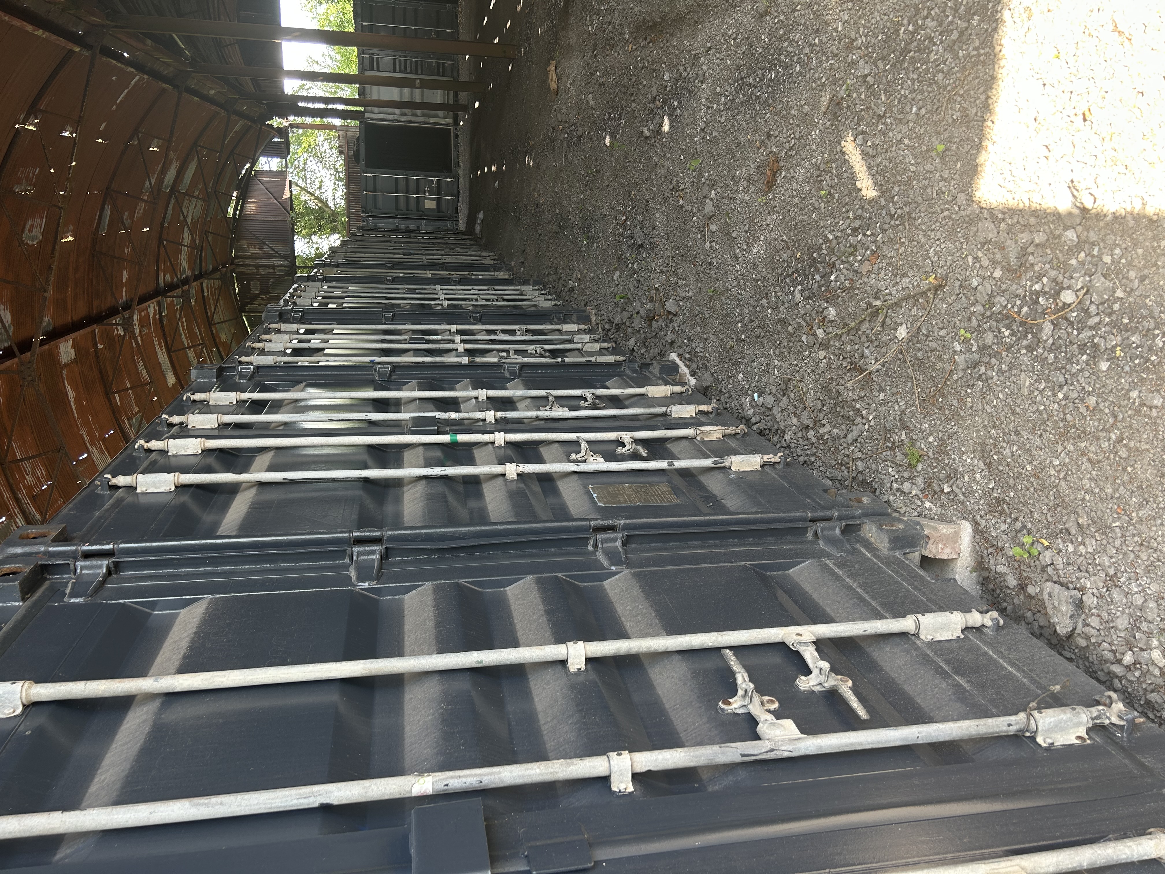 Row of 20ft storage containers at our Chester facility
